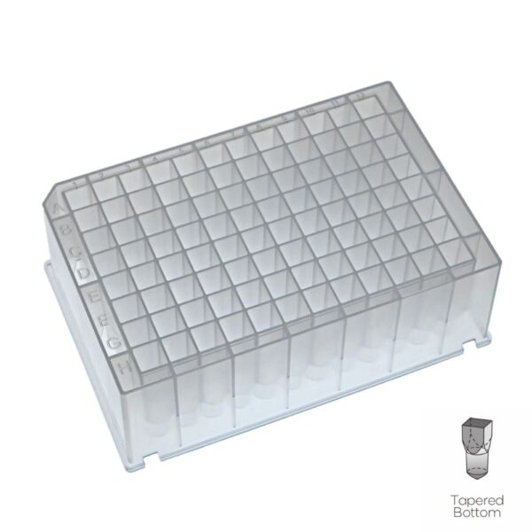 Deep Well Plates, 96-Well, 2.2mL, Square Well, Conical-bottom