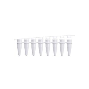 (A)0.2 mL 8-Strip PCR Tubes &(White)- Flat Caps