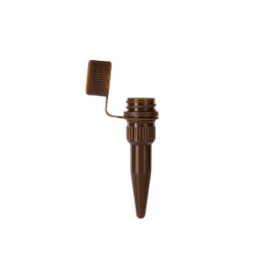 Sterile Assemblies: Ribbed, Amber, Conical Screw Microtubes & Tethered Flat Screw Caps (S)